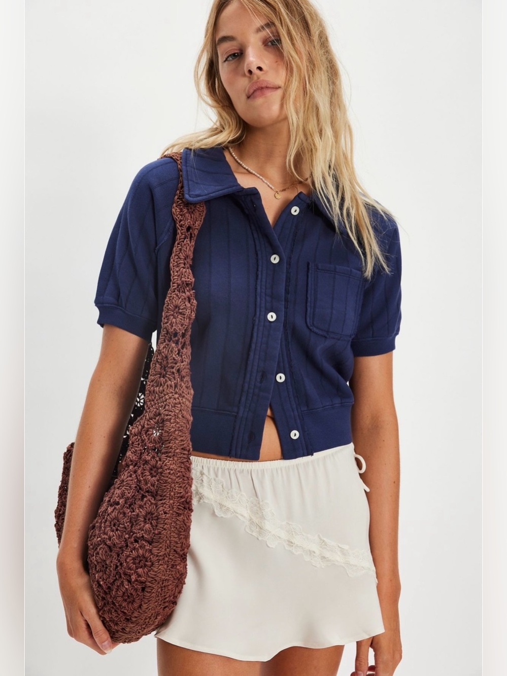 Free people on point sweatshirt polo